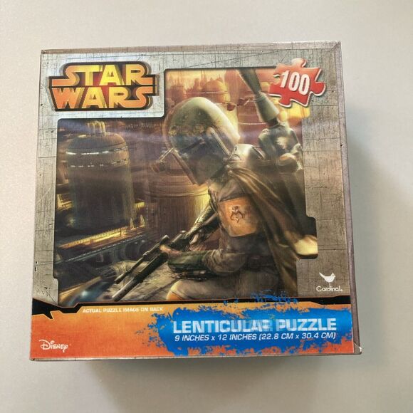 cardinal Other - Disney Star Wars‎ Boba Fett 9” X 12” - 100 Piece Lenticular Puzzle - New Sealed